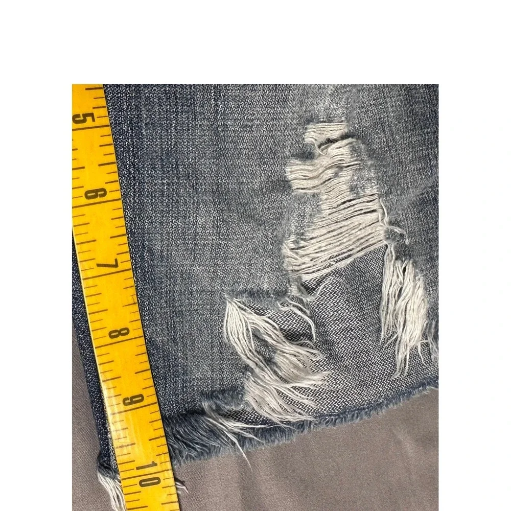 Nudie Jeans Distressed Denim Cutoff Shorts Women's Size 29/34 Made in Italy Blue
